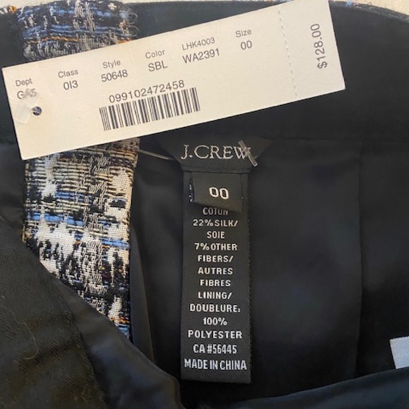 NWT J Crew mini skirt Size 00 - Picture 4 of 5